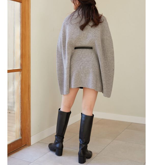 MAJESTICLEGON「ベルトセットケープニット」|ニット・セーター|