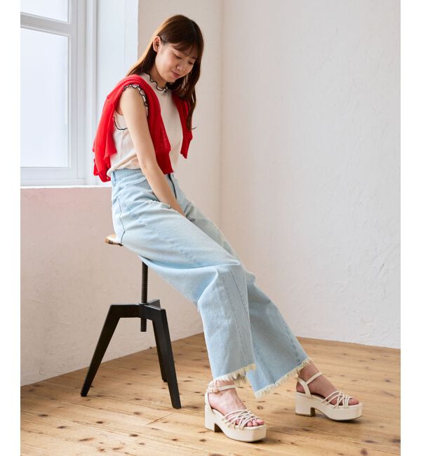 MAJESTICLEGON「カーブデニムパンツ」|デニム|