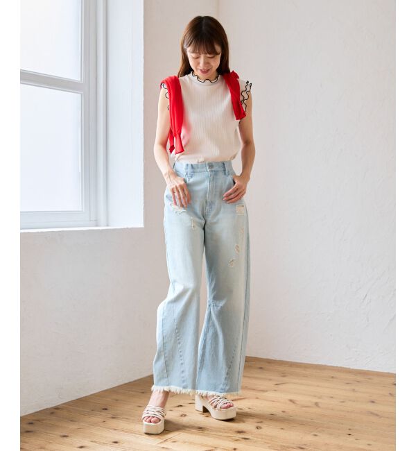 MAJESTICLEGON「カーブデニムパンツ」|デニム|