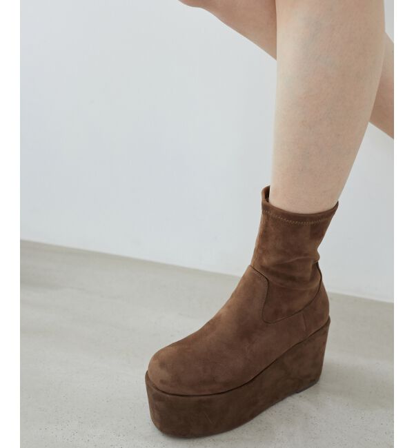 MAJESTICLEGON「厚底ストレッチショートブーツ」|ショートブーツ|
