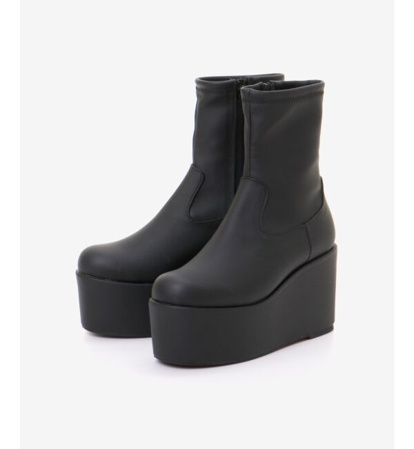 MAJESTICLEGON「厚底ストレッチショートブーツ」|ショートブーツ|