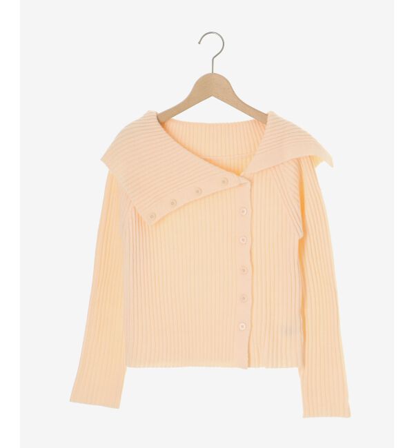 MAJESTICLEGON「ビッグカラーボタンオフショルニット」|ニット・セーター|