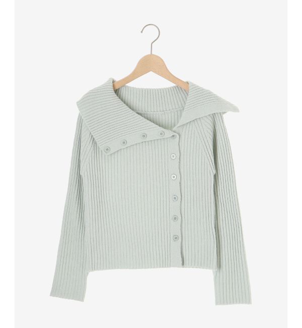 MAJESTICLEGON「ビッグカラーボタンオフショルニット」|ニット・セーター|