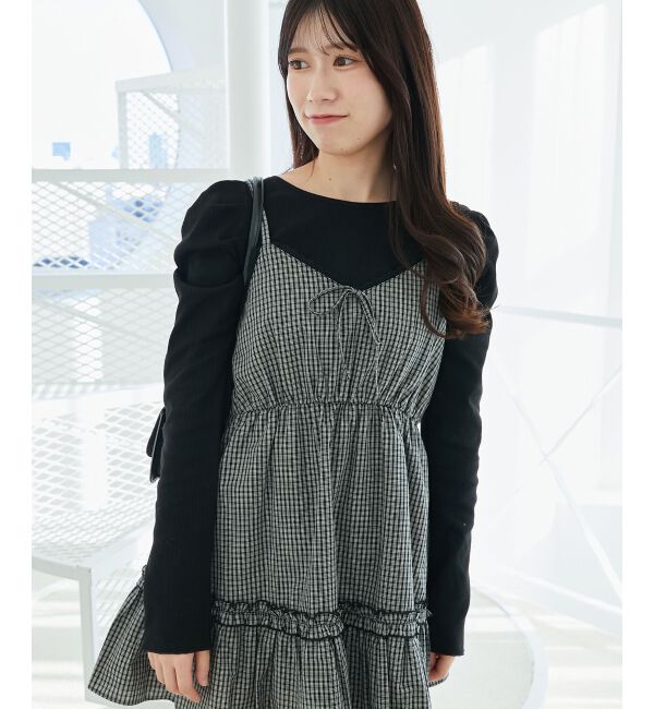 MAJESTICLEGON「クルーネックパワショルリブトップス」|Tシャツ・カットソー|