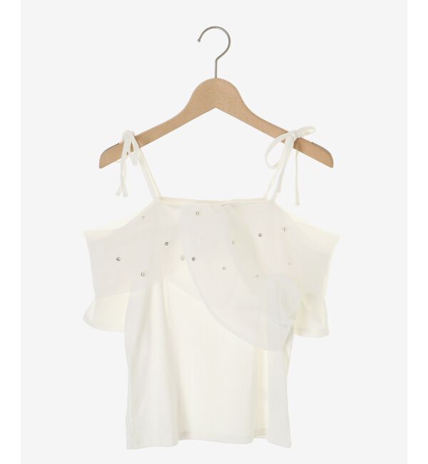  「キラキラビジューオフショルトップス」|Tシャツ・カットソー|