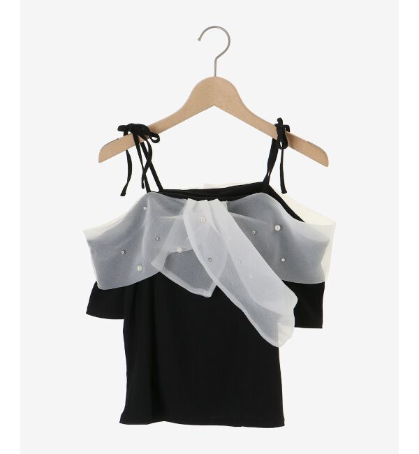  「キラキラビジューオフショルトップス」|Tシャツ・カットソー|