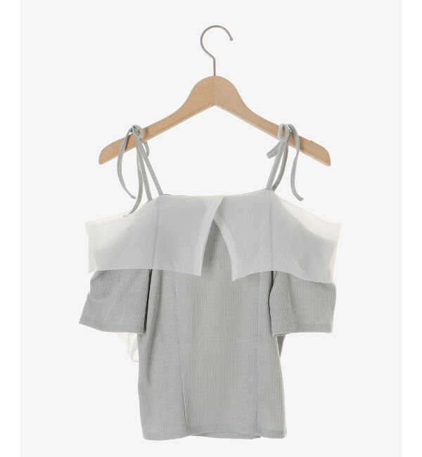  「キラキラビジューオフショルトップス」|Tシャツ・カットソー|