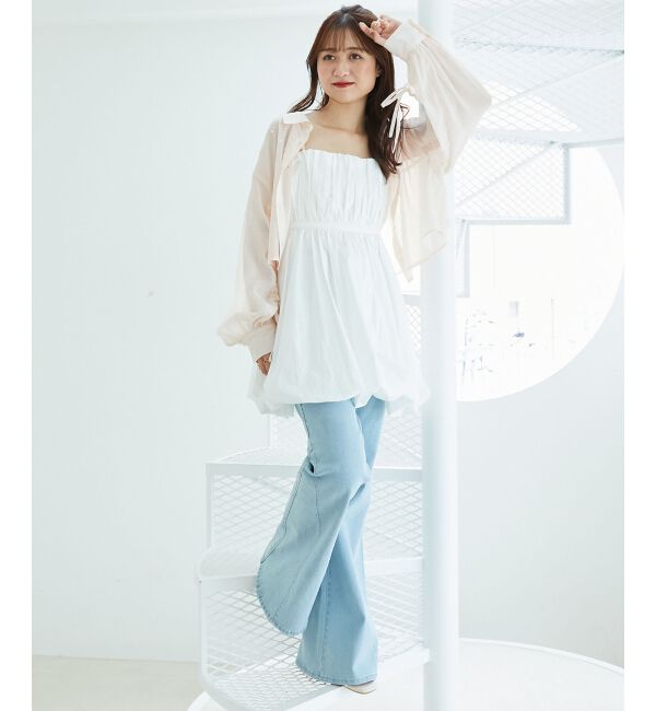  「カーデ&times;バルーンキャミワンピセット」|ワンピース|