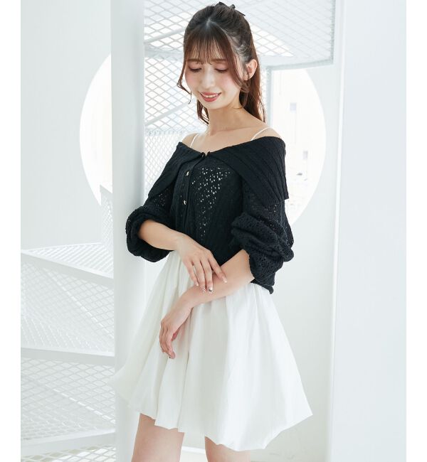  「カーデ&times;バルーンキャミワンピセット」|ワンピース|