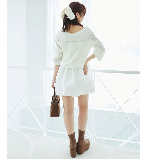  「カーデ&times;バルーンキャミワンピセット」|ワンピース|