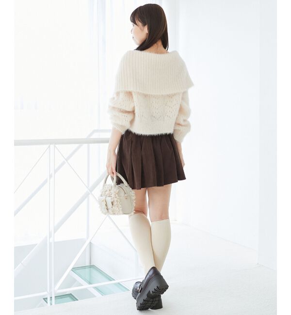  「キラフワビッグカラーハートカーデ」|カーディガン|