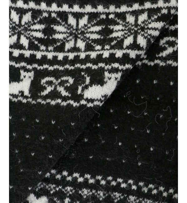  「襟付きネコチャンジャカードカーデ」|カーディガン|