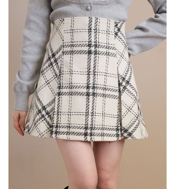  「ボックスプリーツフレアミニスカパン」|スカート|ｱｲﾎﾞﾘｰ柄