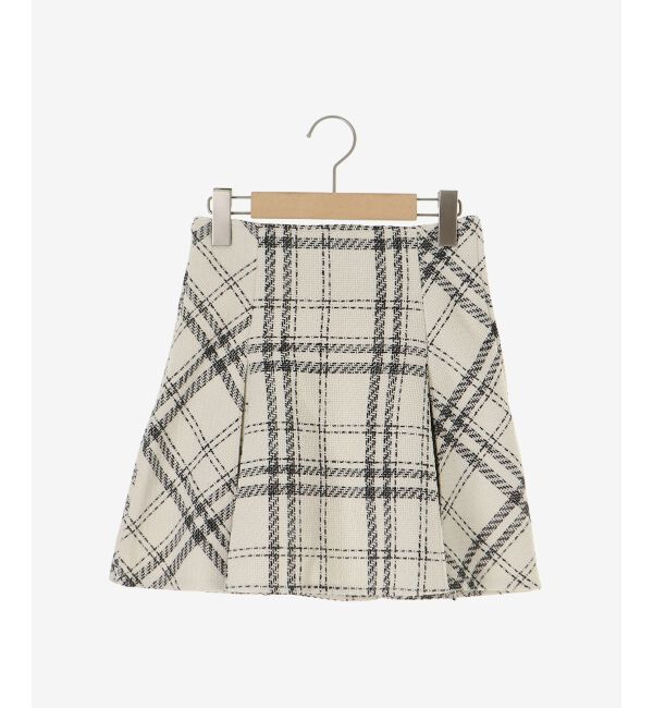  「ボックスプリーツフレアミニスカパン」|スカート|