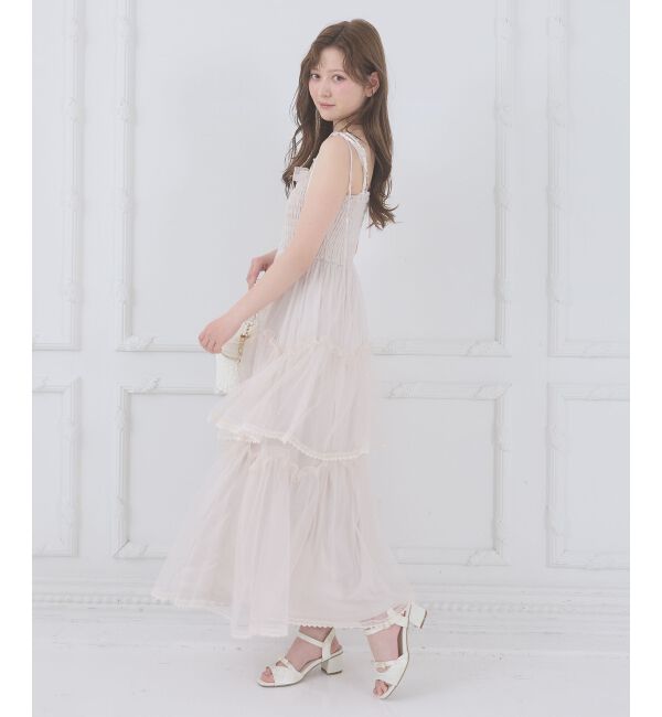  「チェーン付きキラキラキャミワンピ」|ワンピース|