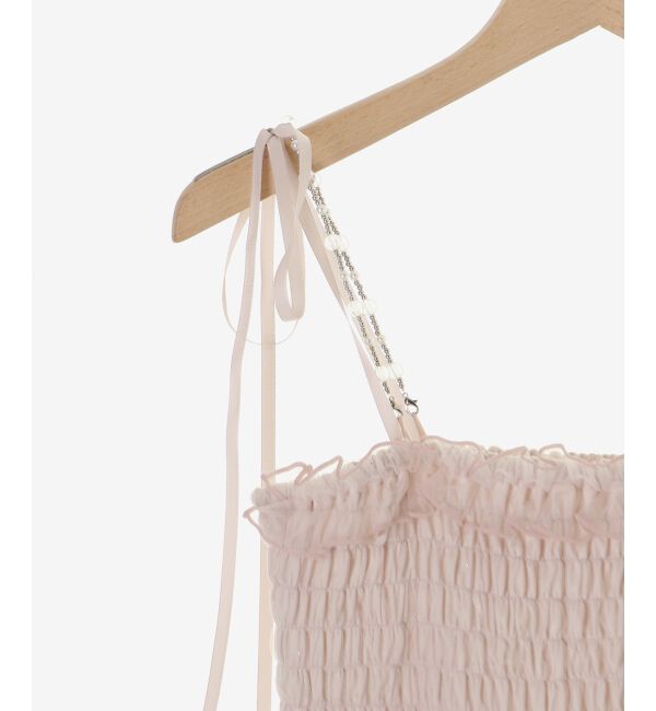  「チェーン付きキラキラキャミワンピ」|ワンピース|