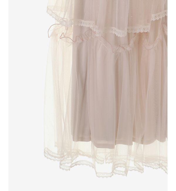  「チェーン付きキラキラキャミワンピ」|ワンピース|