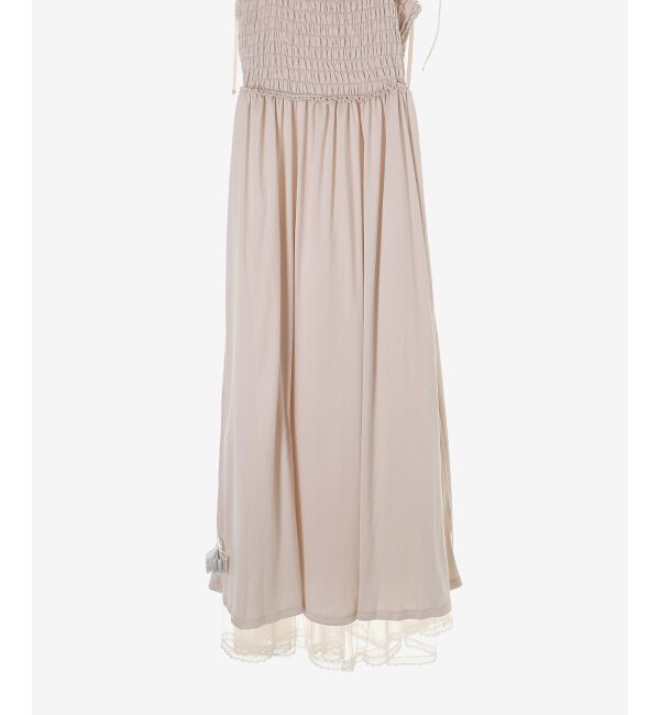  「チェーン付きキラキラキャミワンピ」|ワンピース|