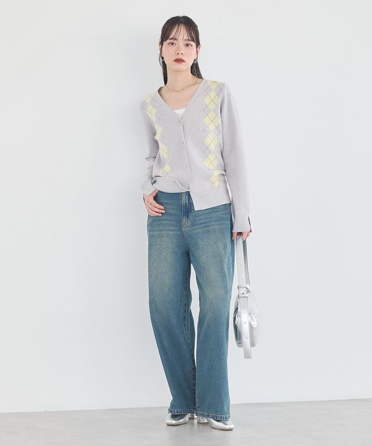 earth music&ecology「スタッズデニムパンツ」|デニム|