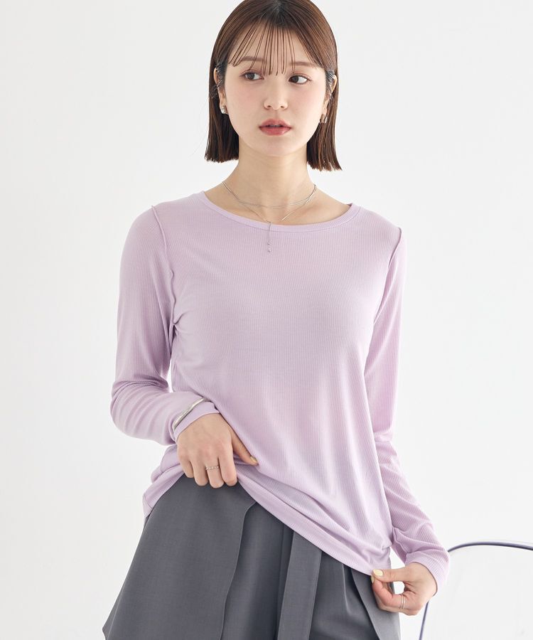 earth music&ecology「微シアーメロープルオーバー」|Tシャツ・カットソー|Light Purple