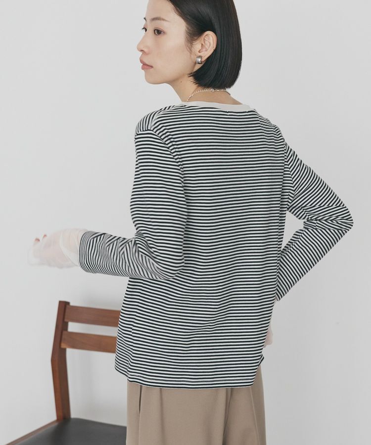 AMERICAN HOLIC「袖チュールレイヤードプルオーバー」|Tシャツ・カットソー|