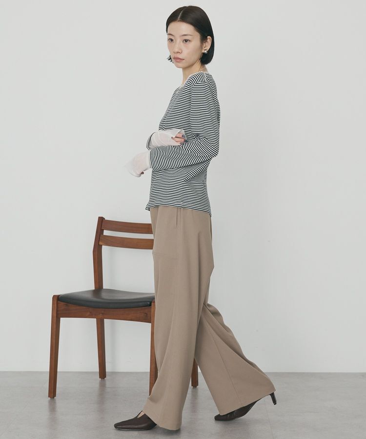 AMERICAN HOLIC「袖チュールレイヤードプルオーバー」|Tシャツ・カットソー|