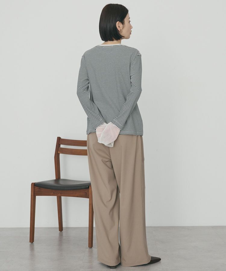 AMERICAN HOLIC「袖チュールレイヤードプルオーバー」|Tシャツ・カットソー|