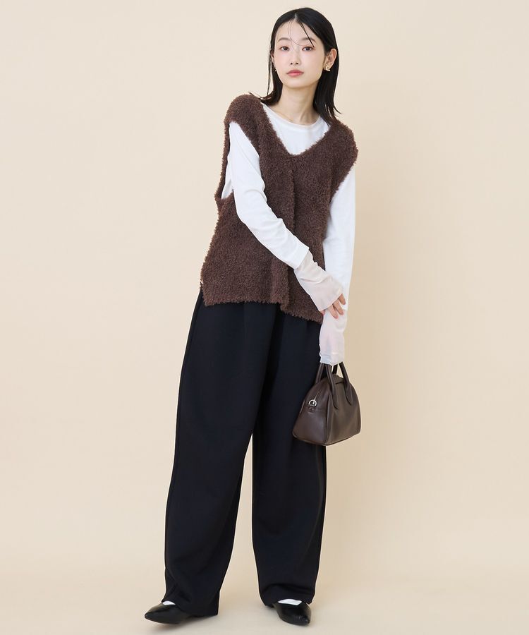 AMERICAN HOLIC「袖チュールレイヤードプルオーバー」|Tシャツ・カットソー|