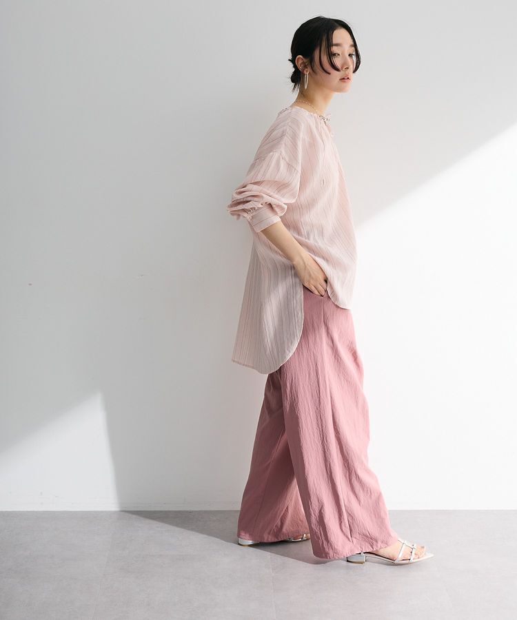 Green Parks「ドロストネックシアーストライプチュニック」|シャツ・ブラウス|