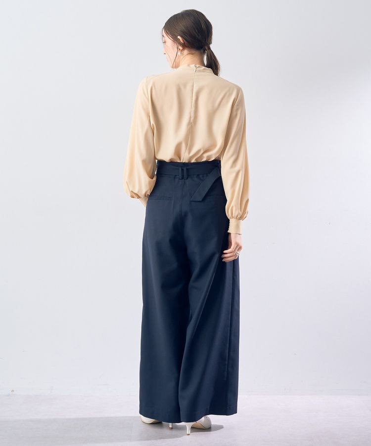 YECCA VECCA「ハイウエストベルトデザインタックワイドパンツ」|その他|