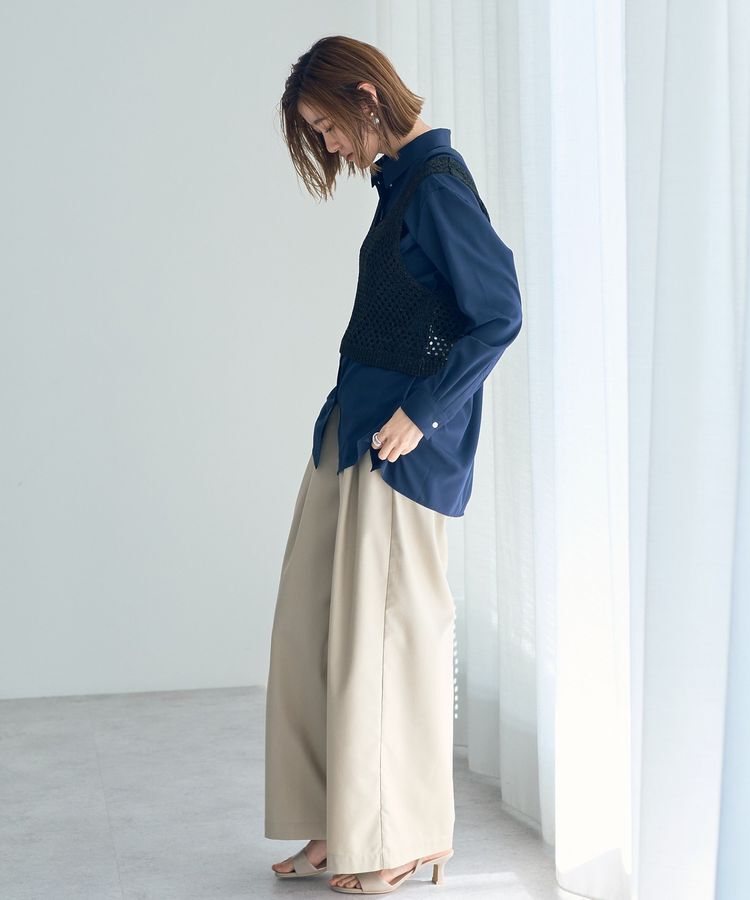 YECCA VECCA「ハイウエストベルトデザインタックワイドパンツ」|その他|