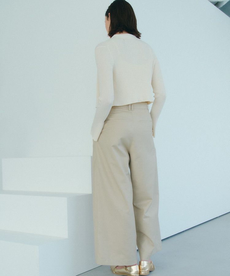 YECCA VECCA「ハイウエストベルトデザインタックワイドパンツ」|その他|