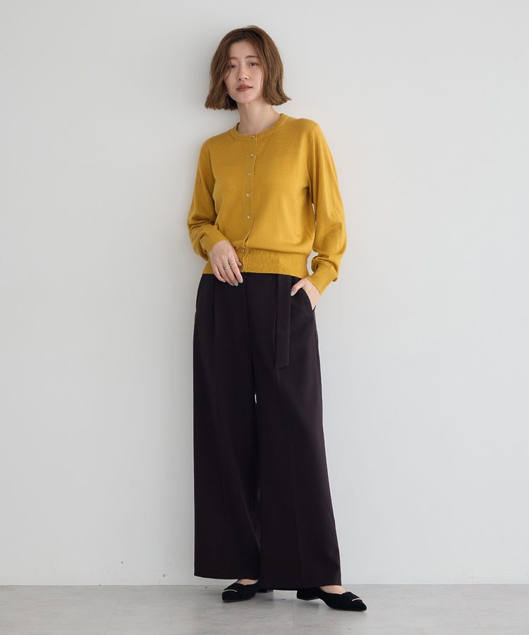 YECCA VECCA「金釦アクセントベルトワイドパンツ」|その他|