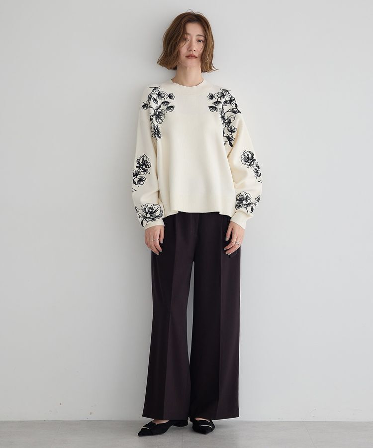 YECCA VECCA「金釦アクセントベルトワイドパンツ」|その他|