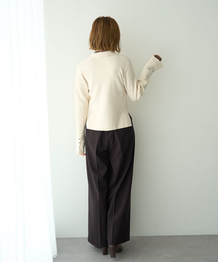 YECCA VECCA「金釦アクセントベルトワイドパンツ」|その他|