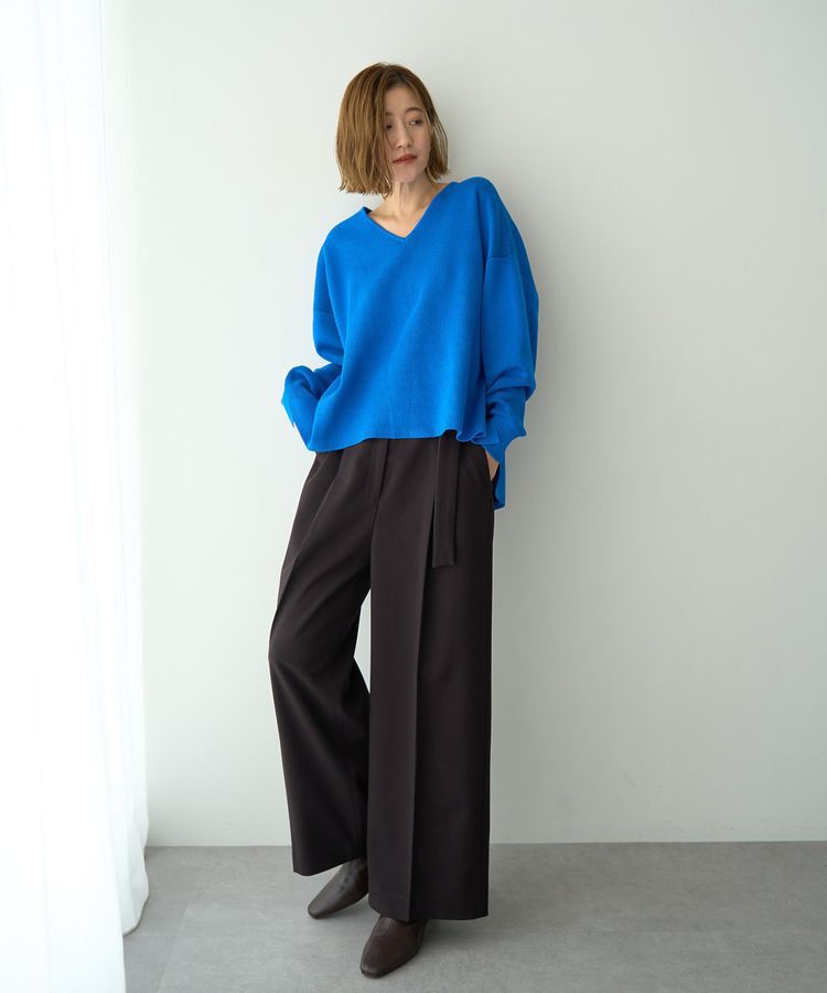 YECCA VECCA「金釦アクセントベルトワイドパンツ」|その他|