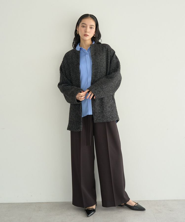 YECCA VECCA「金釦アクセントベルトワイドパンツ」|その他|