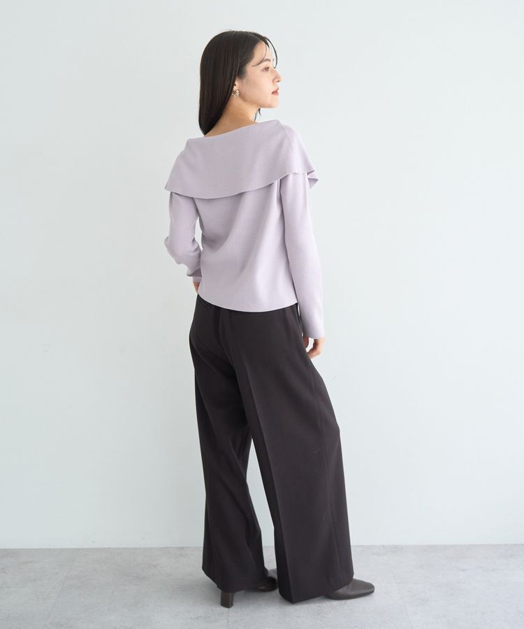 YECCA VECCA「金釦アクセントベルトワイドパンツ」|その他|