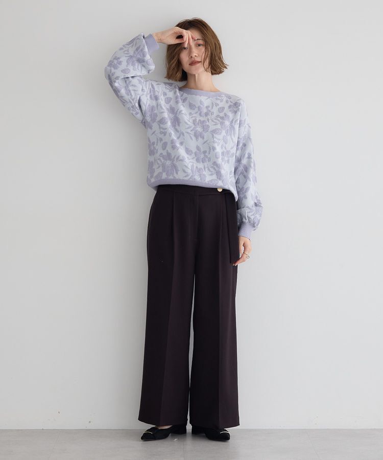 YECCA VECCA「金釦アクセントベルトワイドパンツ」|その他|