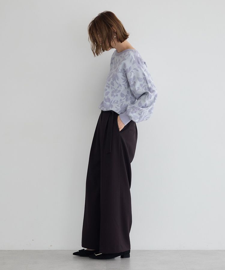 YECCA VECCA「金釦アクセントベルトワイドパンツ」|その他|