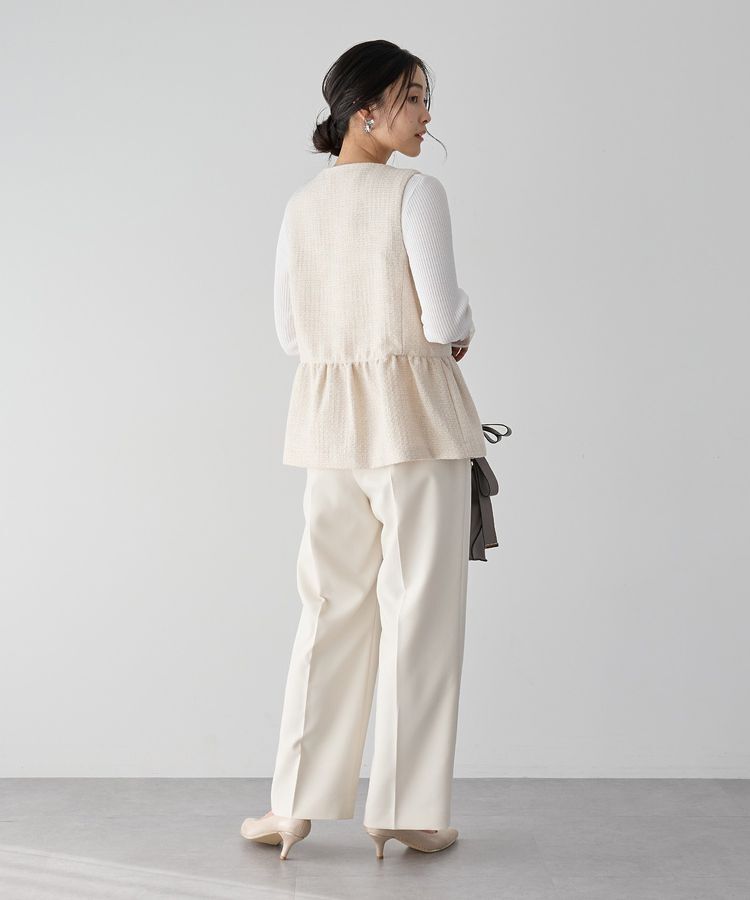 YECCA VECCA「ツイードペプラムジレ」|ベスト・ジレ|