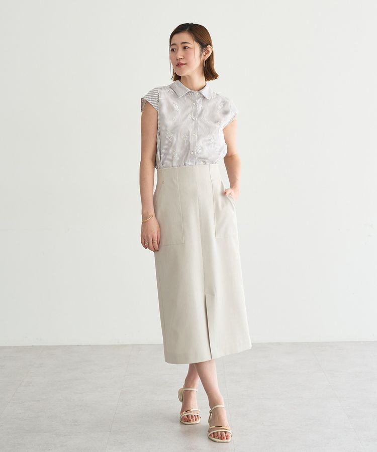 YECCA VECCA「ドライタッチナロースカート」|スカート|