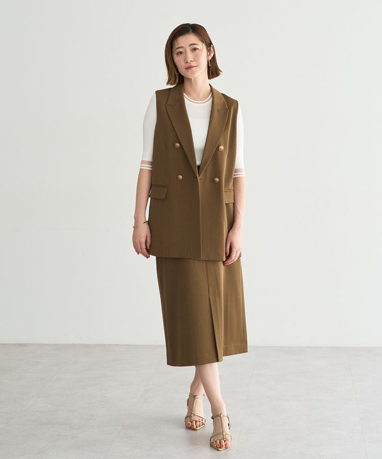 YECCA VECCA「ドライタッチナロースカート」|スカート|