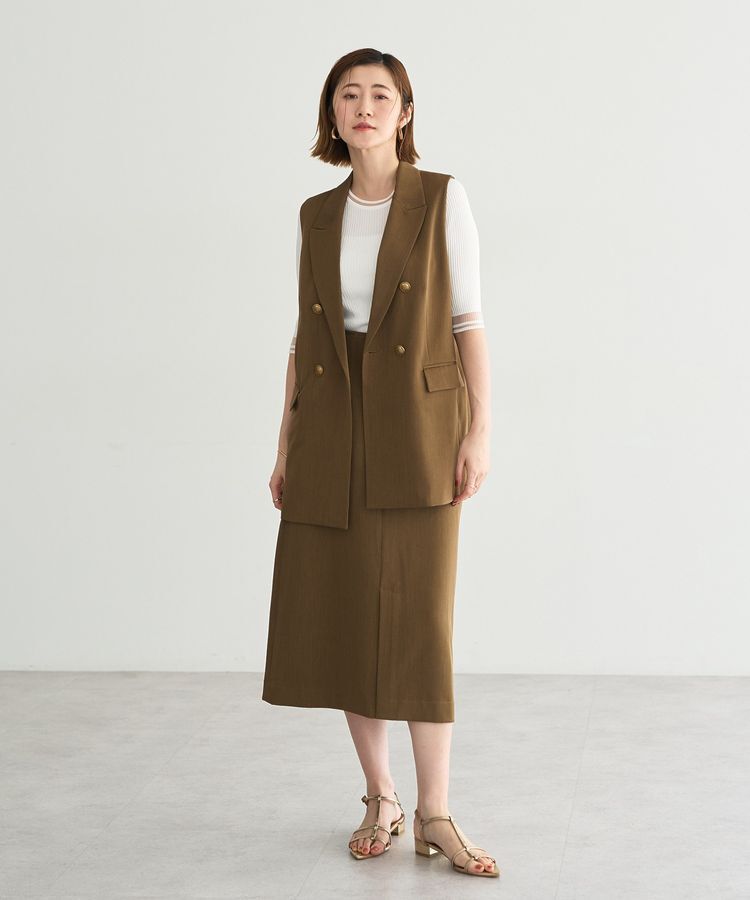 YECCA VECCA「ドライタッチナロースカート」|スカート|