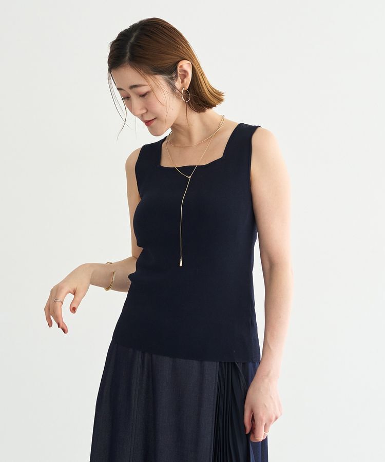 YECCA VECCA「2wayスクエアノースリーブニット」|ニット・セーター|