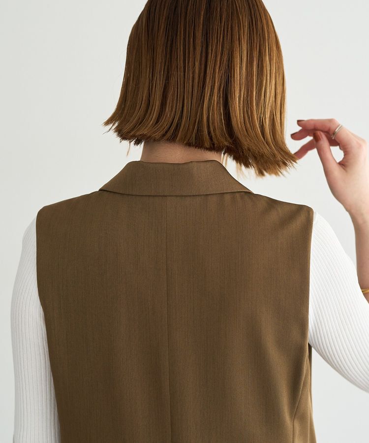 YECCA VECCA「ドライタッチ金釦テーラードジレ」|ベスト・ジレ|