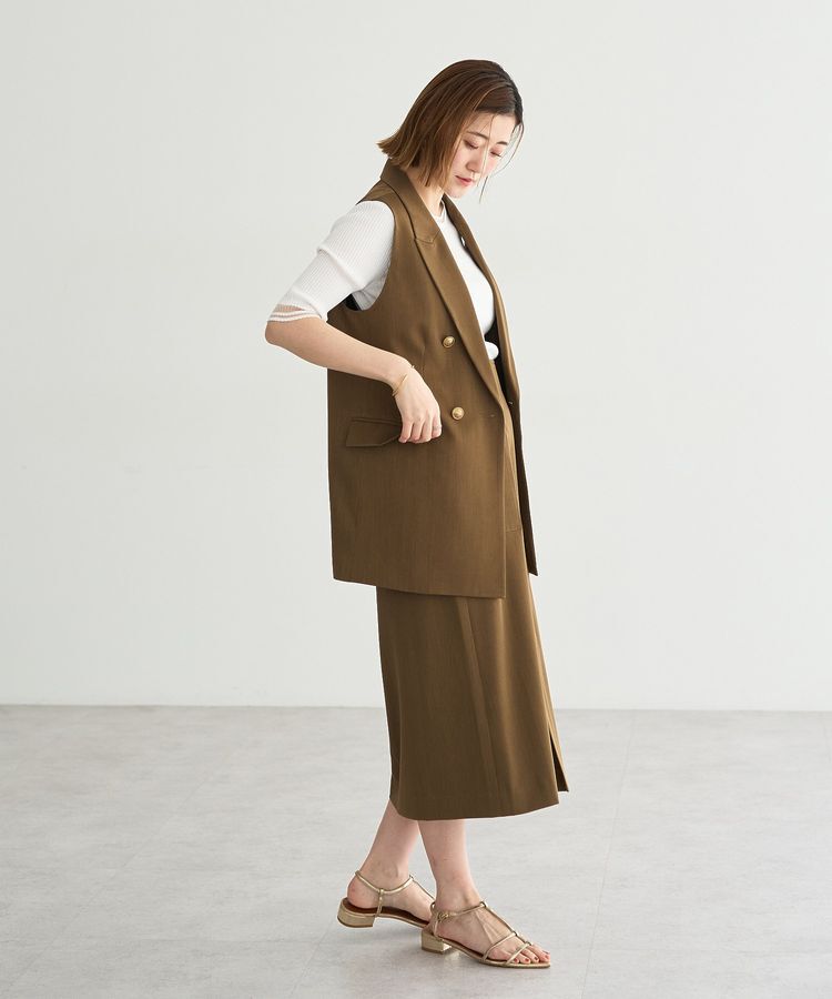 YECCA VECCA「ドライタッチ金釦テーラードジレ」|ベスト・ジレ|