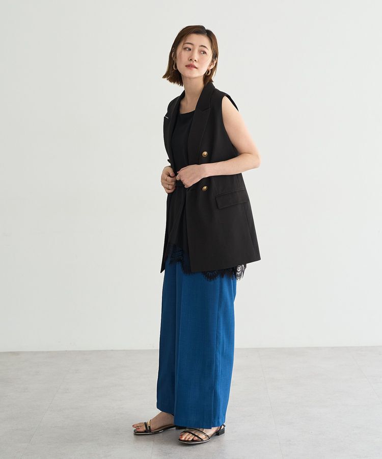 YECCA VECCA「ドライタッチ金釦テーラードジレ」|ベスト・ジレ|