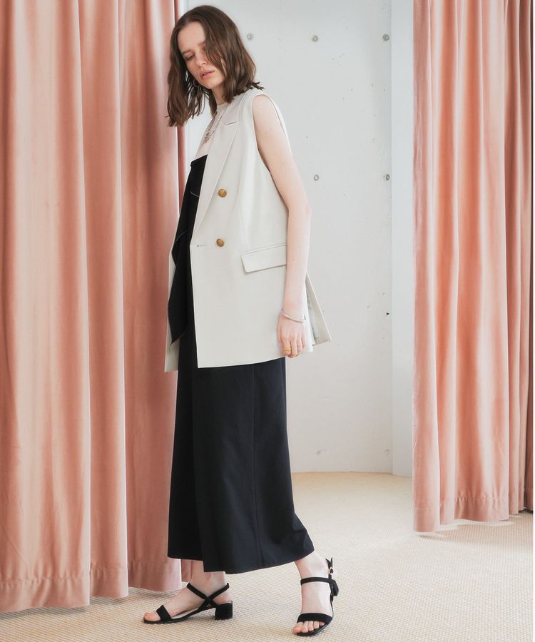 YECCA VECCA「ドライタッチ金釦テーラードジレ」|ベスト・ジレ|