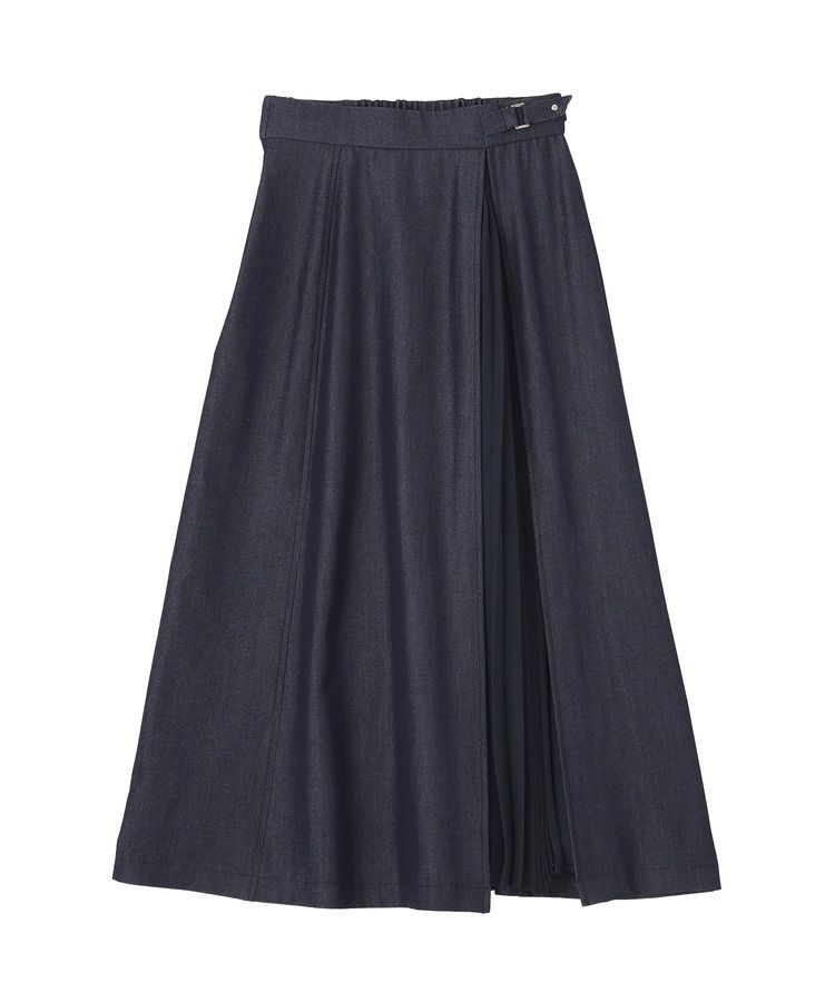 YECCA VECCA「プリーツMIXフレアスカート」|フレア|